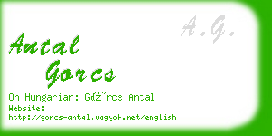 antal gorcs business card